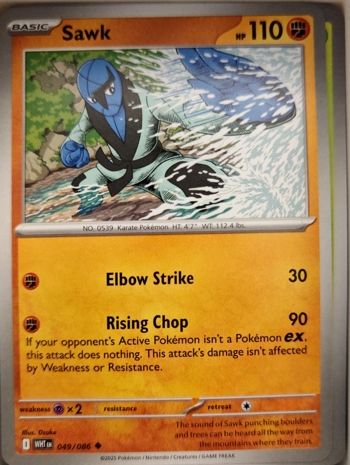 Sawk - 049/086 - - WHITE FLARE - Pokemon - Uncommon | AA03-89