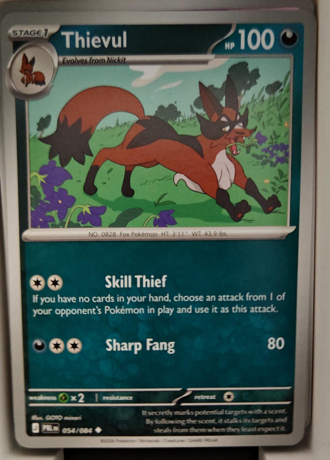 Thievul - 054/084 - - PITCH BLACK - Pokemon - Uncommon | AA16-32