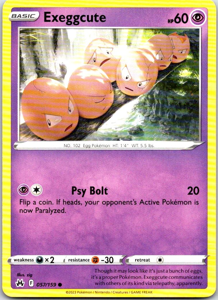 Exeggcute - 057/159 - - CROWN ZENITH - Pokemon - Common | AA100-14