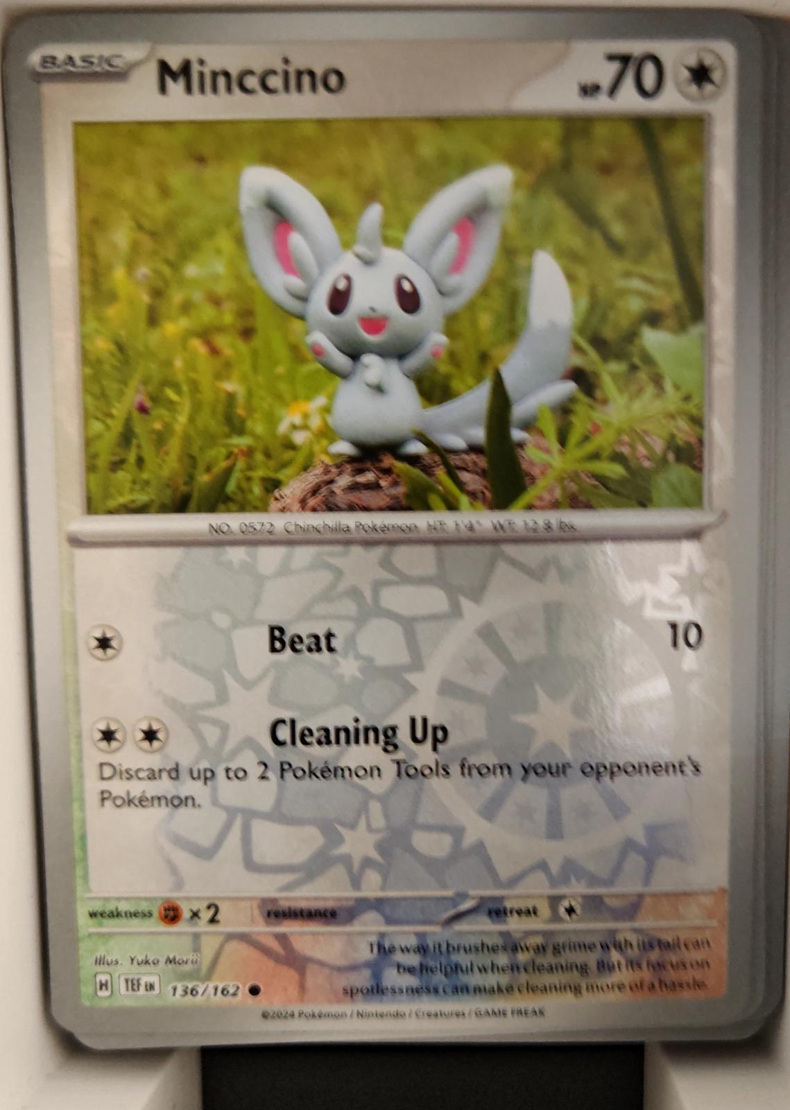 Minccino - 136/162 - Reverse Holo - TEMPORAL FORCES - Pokemon - Common | AA24-51