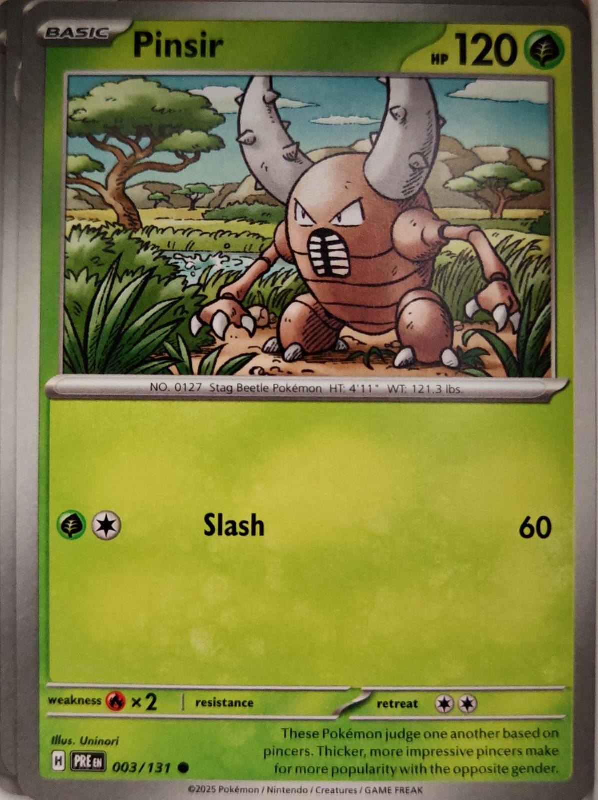 Pinsir - 003/131 - - PRISMATIC EVOLUTIONS - Pokemon - Common | AA03-10