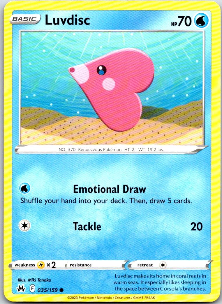 Luvdisc - 035/159 - - CROWN ZENITH - Pokemon - Common | AA101-28