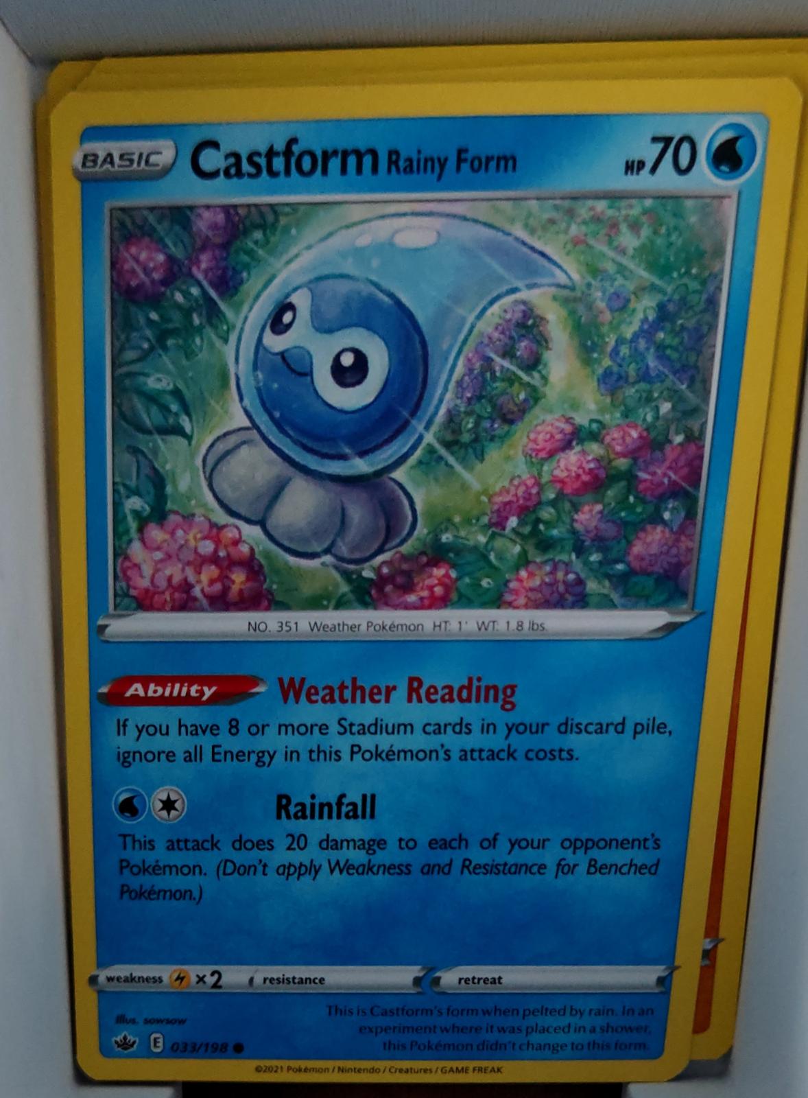 Castform Rainy Form - 033/198 - - CHILLING REIGN - Pokemon - Common | AA58-8