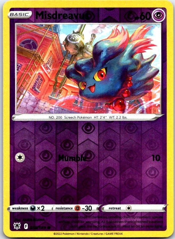 Misdreavus - 058/189 - Reverse Holo - ASTRAL RADIANCE - Pokemon - | AC15-35