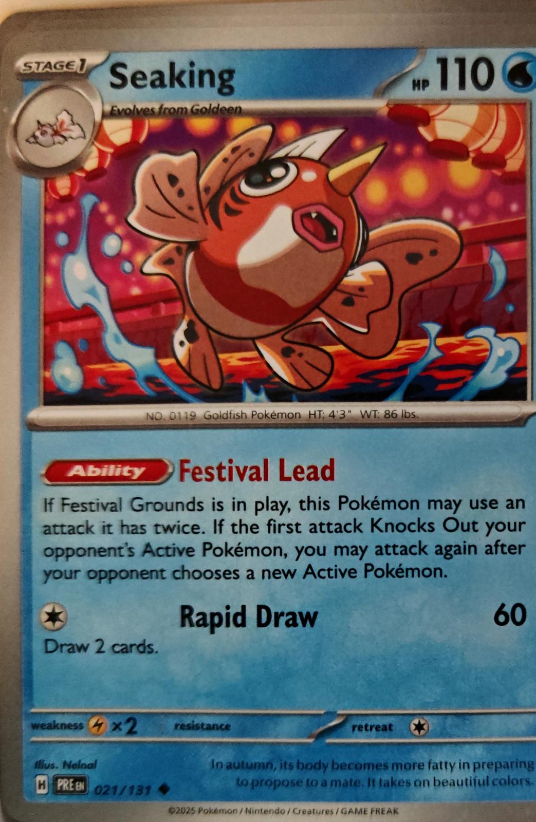 Seaking - 021/131 - - PRISMATIC EVOLUTIONS - Pokemon - Uncommon | AA01-63