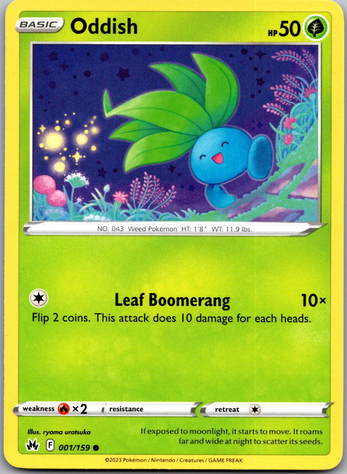 Oddish - 001/159 - - CROWN ZENITH - Pokemon - Common | AA93-1
