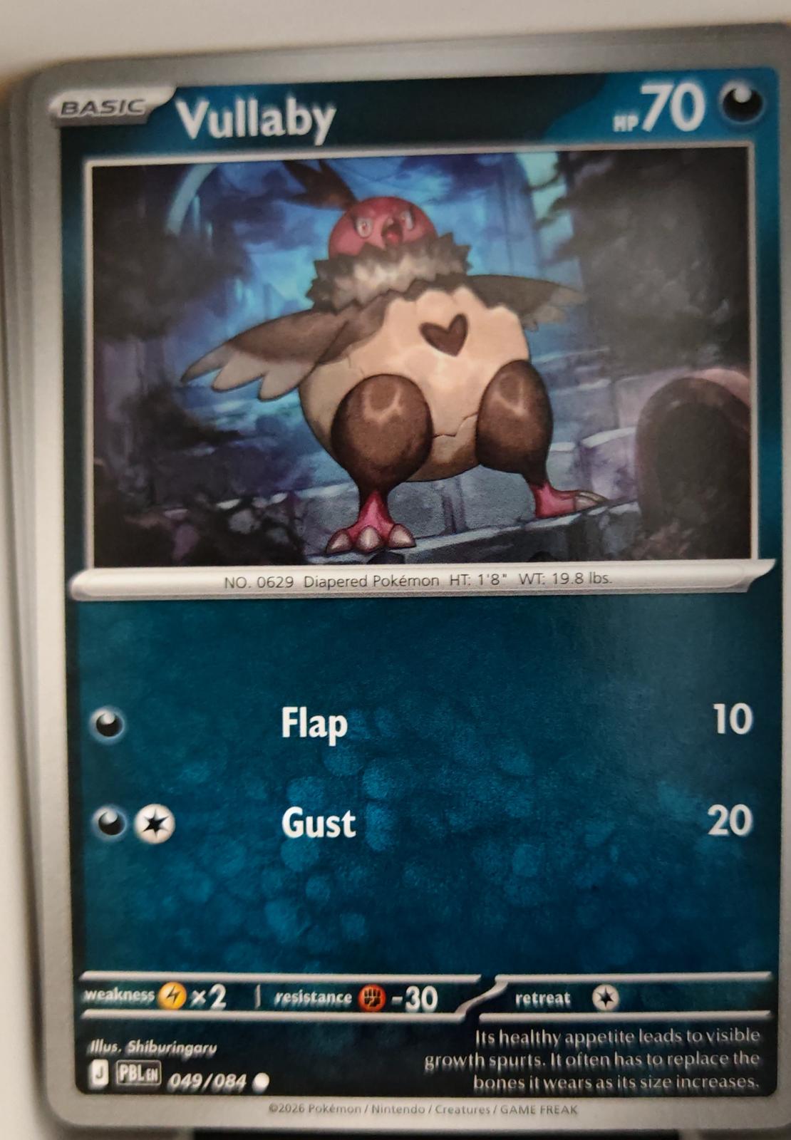 Vullaby - 049/084 - - PITCH BLACK - Pokemon - Common | AA17-57