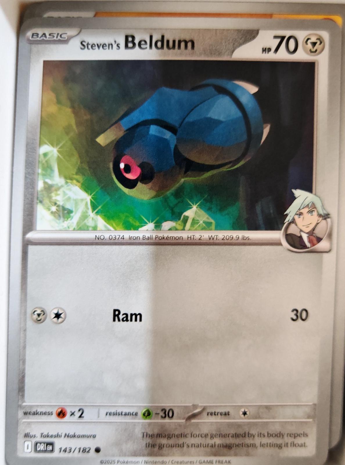 Steven's Beldum - 143/182 - - DESTINED RIVALS - Pokemon - Common | AA07-95