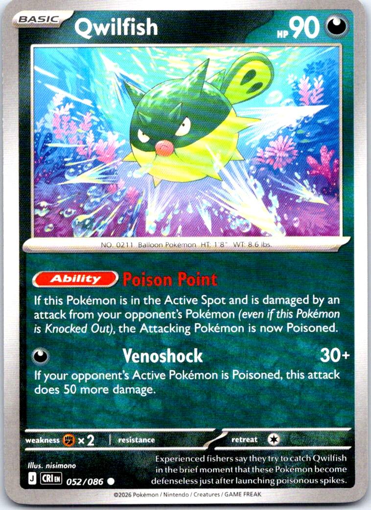 Qwilfish - 052/086 - - CHAOS RISING - Pokemon - Common | AB19-50