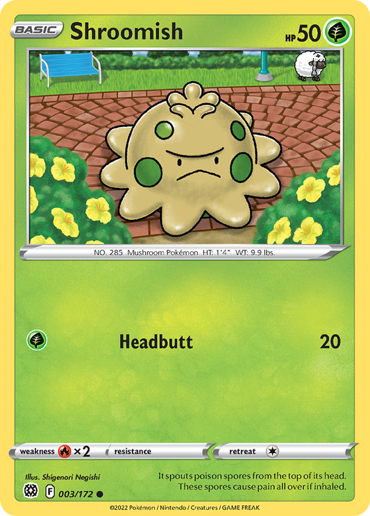 Shroomish - 003/172 - - BRILLIANT STARS - Pokemon - Common | AA02-11