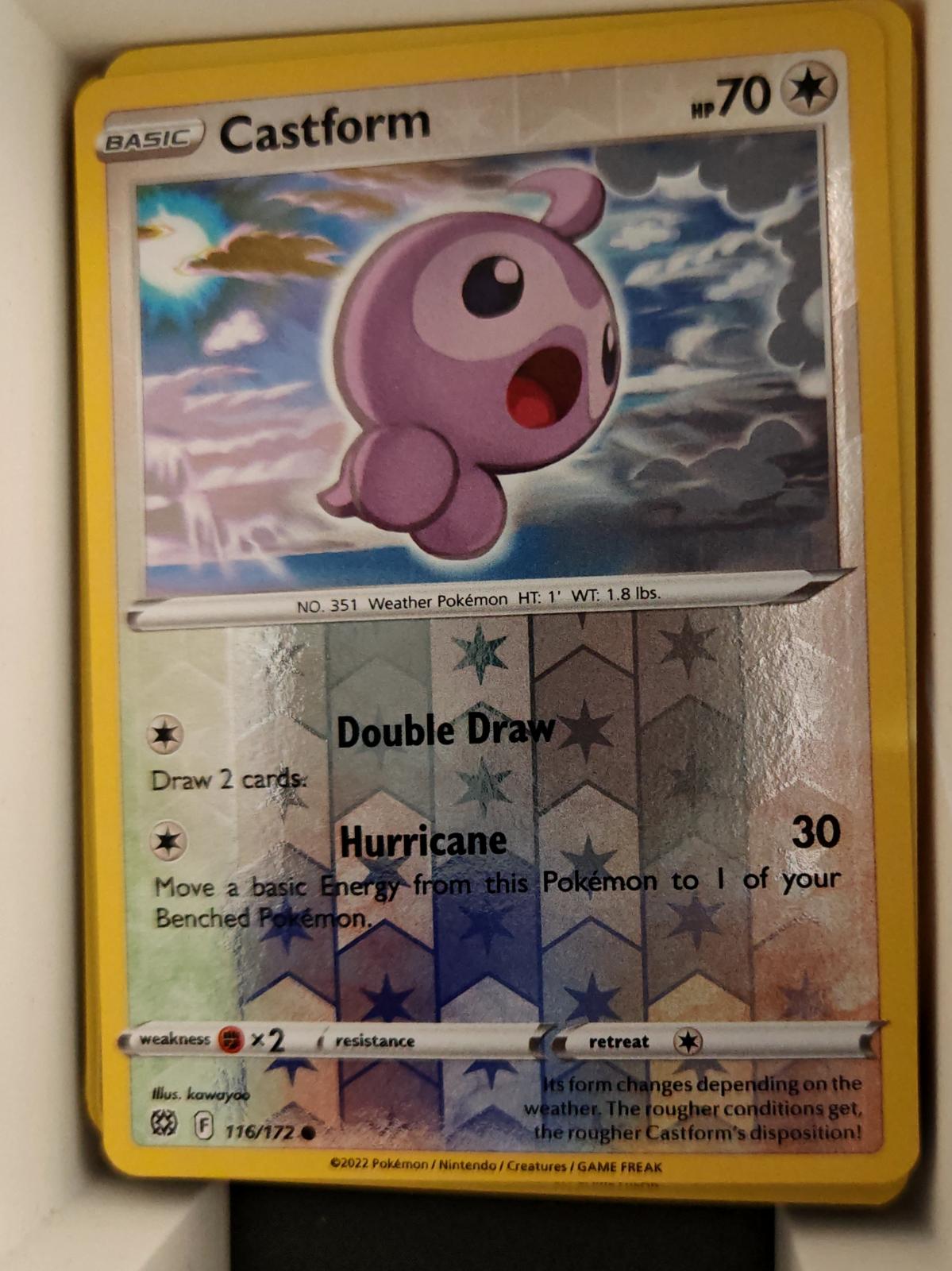 Castform - 116/172 - Reverse Holo - BRILLIANT STARS - Pokemon - Common | AA22-35
