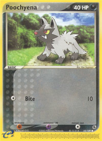Poochyena - 63/109 - - RUBY & SAPPHIRE - Pokemon - Common | AA114-24