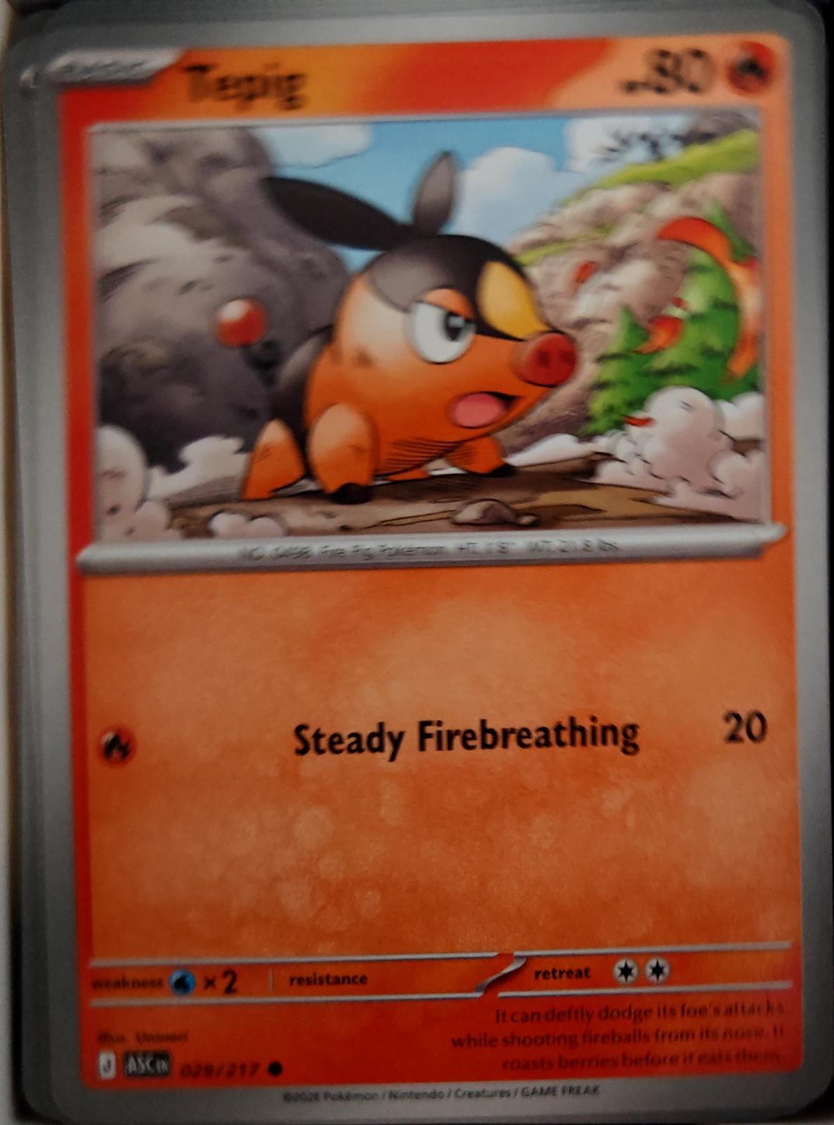 Tepig - 029/217 - - ASCENDED HEROES - Pokemon - Common | AA45-66