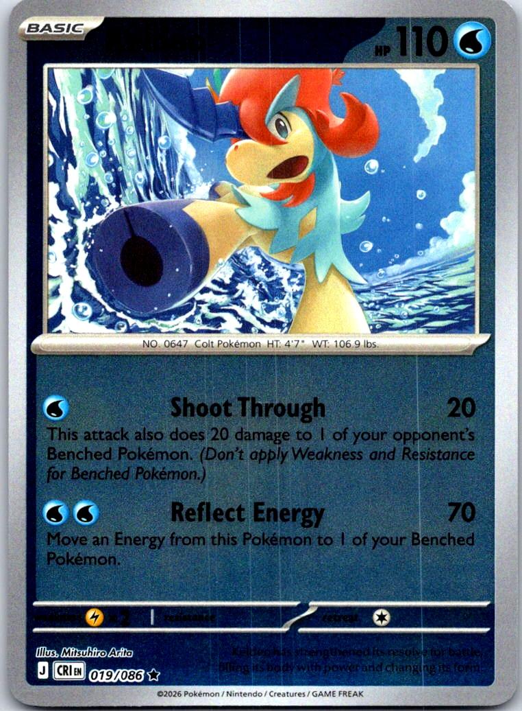 Keldeo - 019/086 - Reverse Holo - CHAOS RISING - Pokemon - Rare | AA132-9
