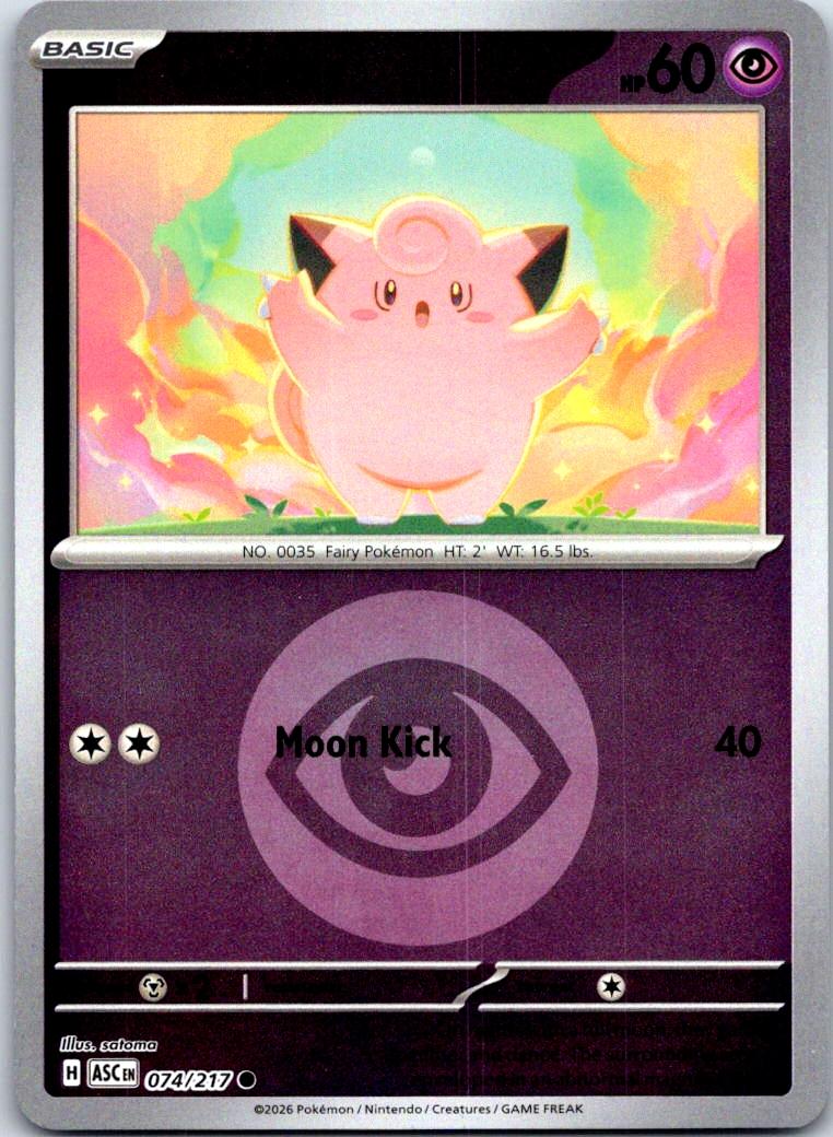 Clefairy (Energy Symbol Pattern) - 074/217 - Reverse Holo - ASCENDED HEROES - Pokemon - | AB03-45