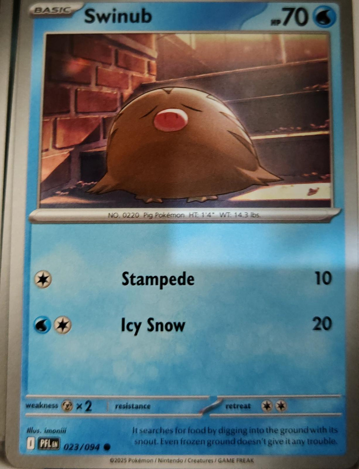 Swinub - 023/094 - - PHANTASMAL FLAMES - Pokemon - Common | AA05-25