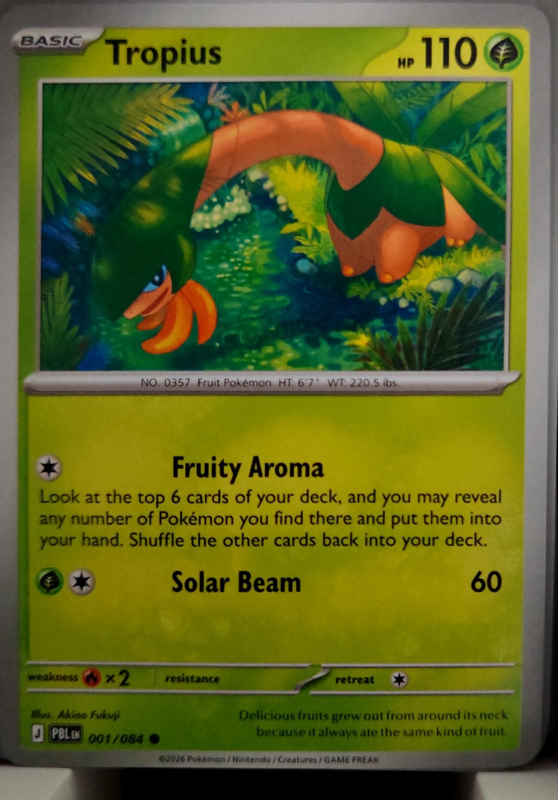 Tropius - 001/084 - - PITCH BLACK - Pokemon - Common | AA39-91
