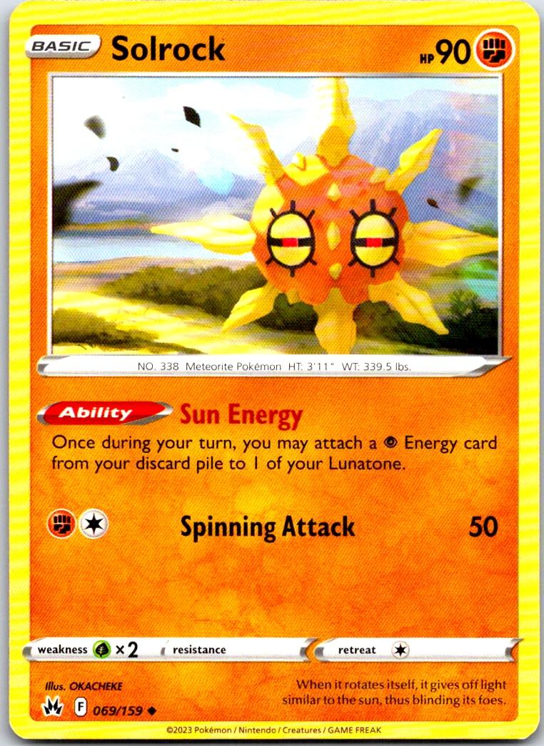 Solrock - 069/159 - - CROWN ZENITH - Pokemon - Uncommon | AB11-19