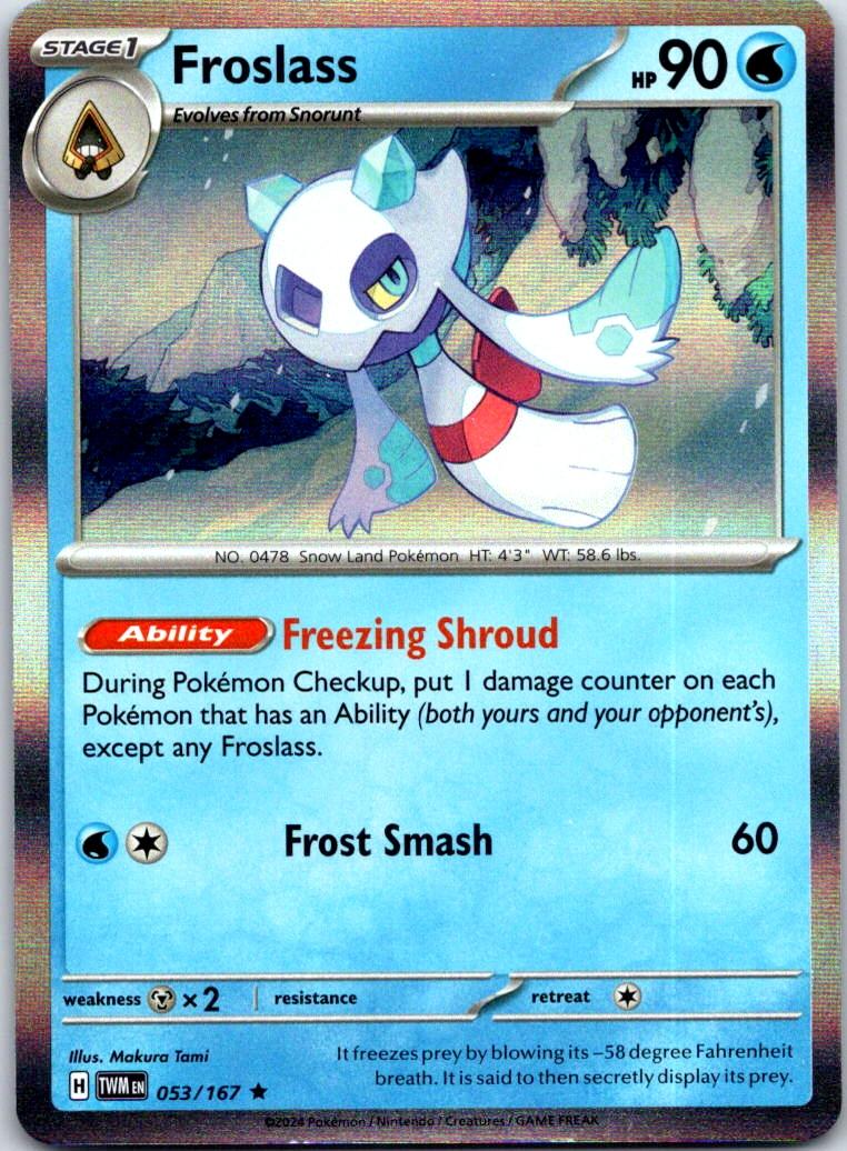 Froslass - 053/167 - Holo - TWILIGHT MASQUERADE - Pokemon - Rare | AB08-9