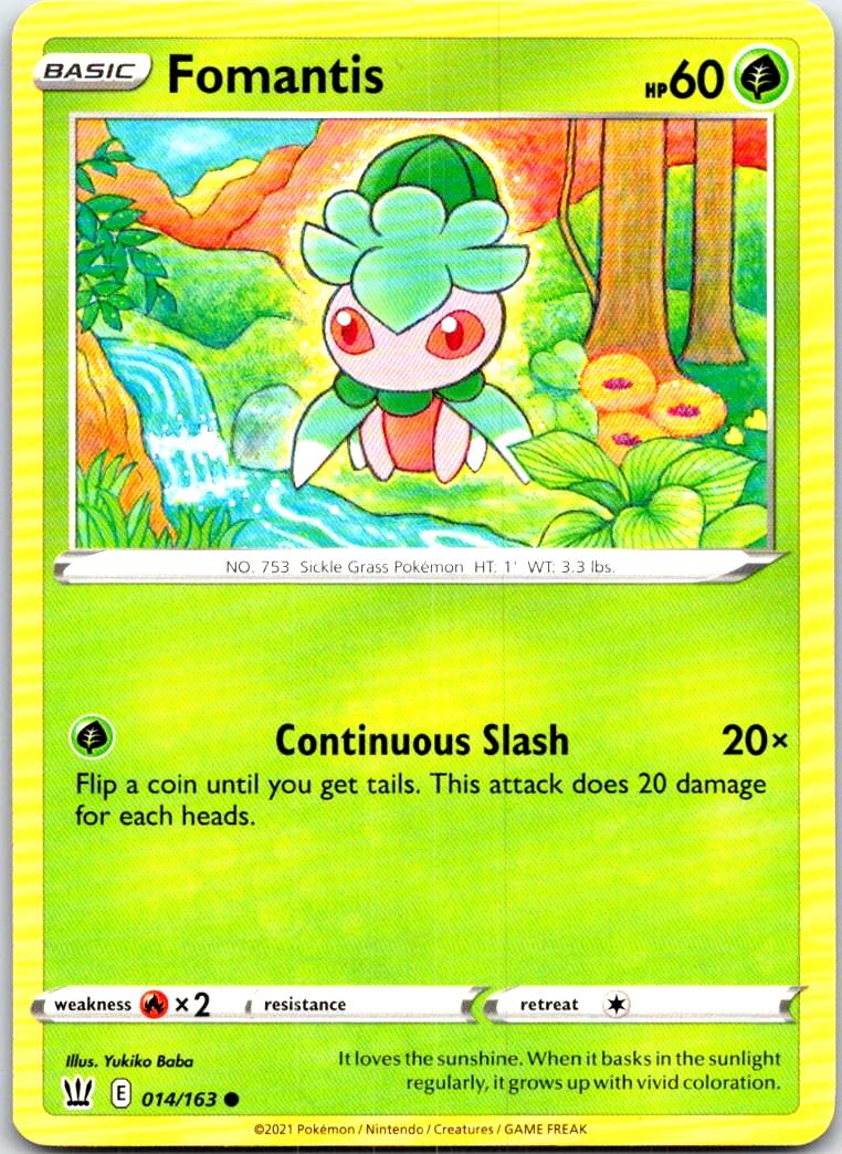 Fomantis - 014/163 - - BATTLE STYLES - Pokemon - Common | AB97-7