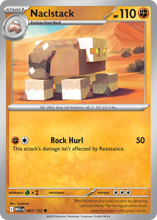 Naclstack - 083/132 - Reverse Holo - MEGA EVOLUTION - Pokemon - Common | AA55-12