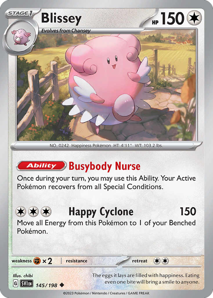 Blissey - 145/198 - Reverse Holo - SCARLET & VIOLET - Pokemon - | AA49-65