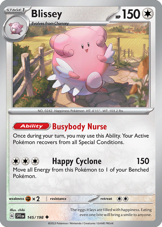 Blissey - 145/198 - Reverse Holo - SCARLET & VIOLET - Pokemon - | AA49-65