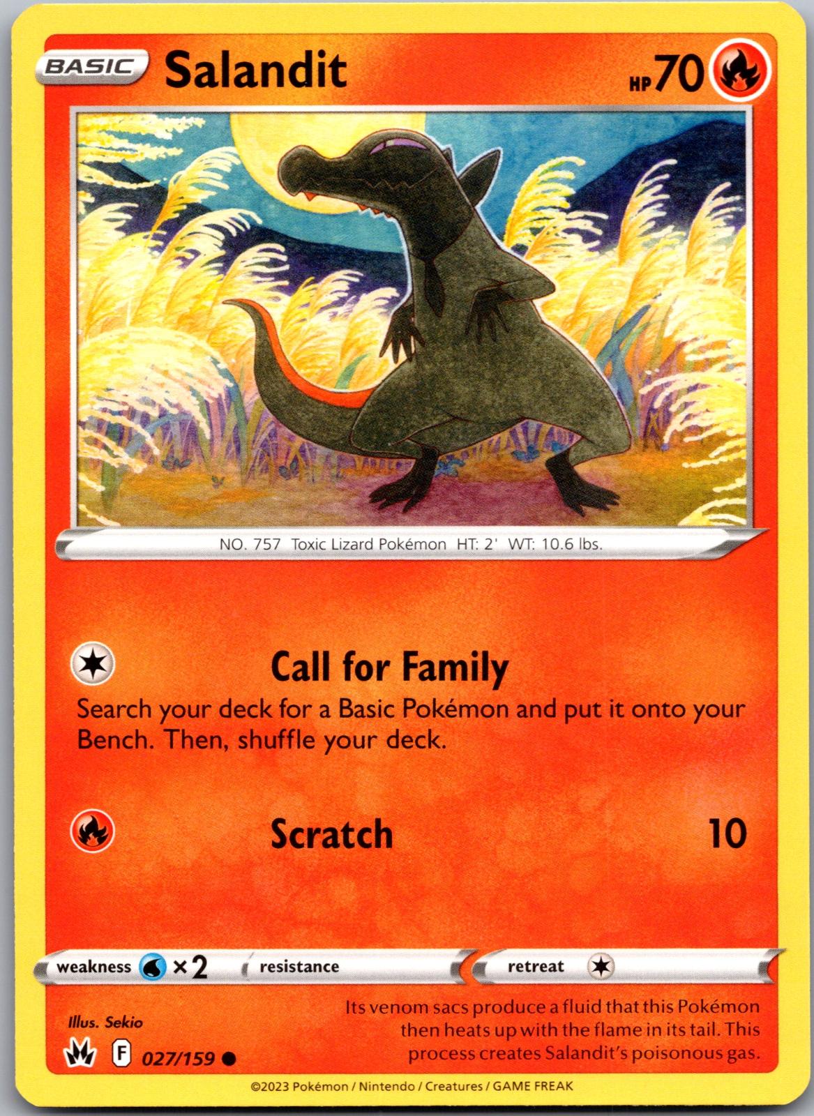 Salandit - 027/159 - - CROWN ZENITH - Pokemon - Common | AA92-30