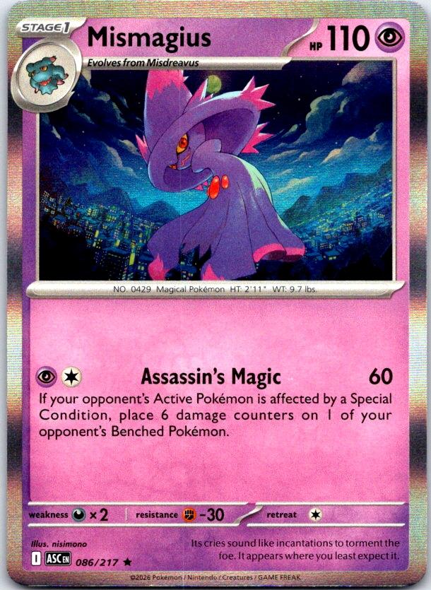 Mismagius - 086/217 - Holo - ASCENDED HEROES - Pokemon - Rare | AC25-2