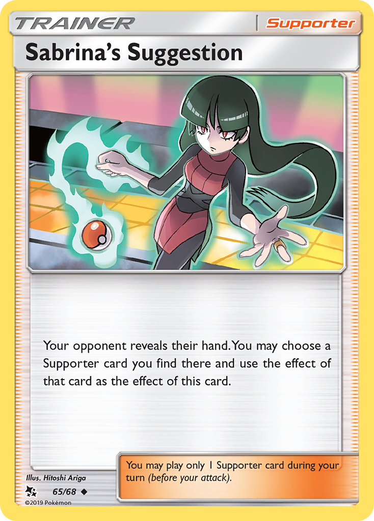 Sabrina's Suggestion - 65/68 - - HIDDEN FATES - Pokemon - Uncommon | AA70-1