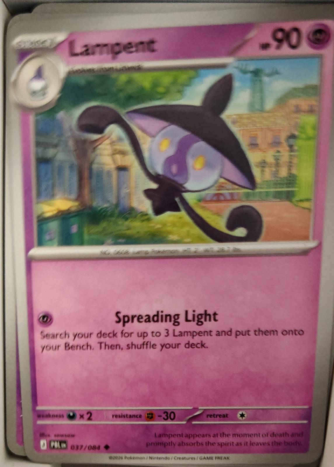 Lampent - 037/084 - - PITCH BLACK - Pokemon - Uncommon | AA38-38