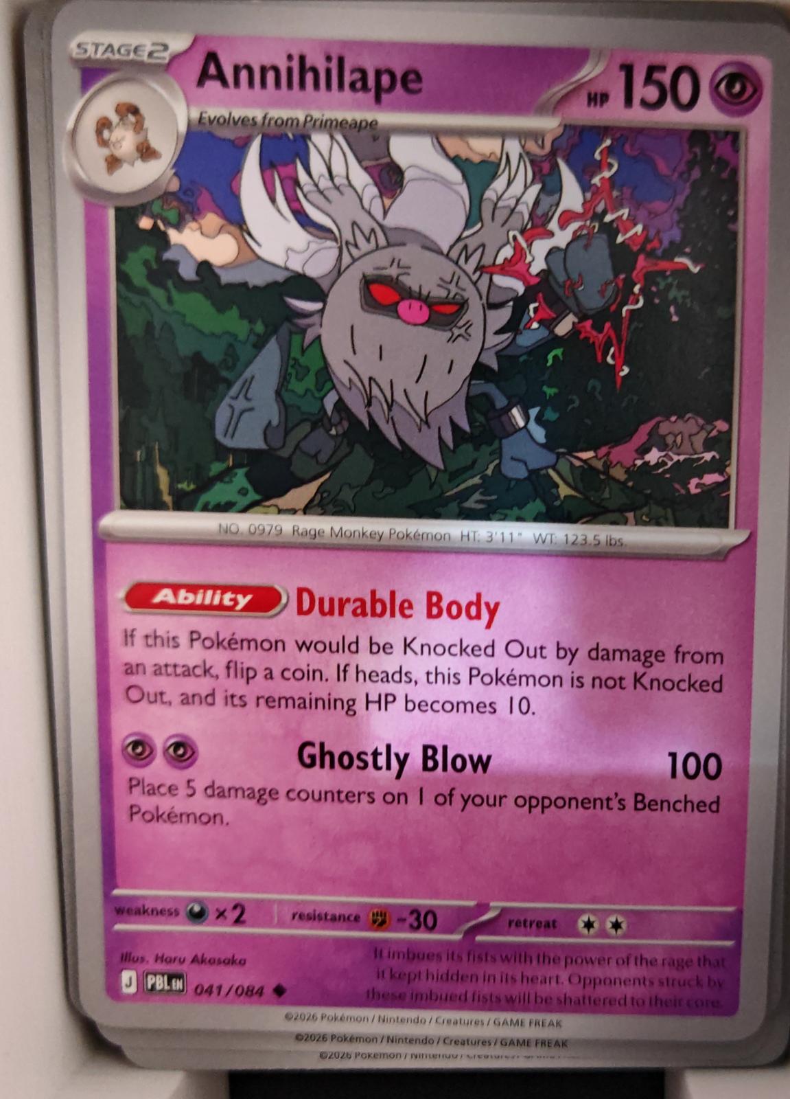 Annihilape - 041/084 - - PITCH BLACK - Pokemon - Uncommon | AA18-54