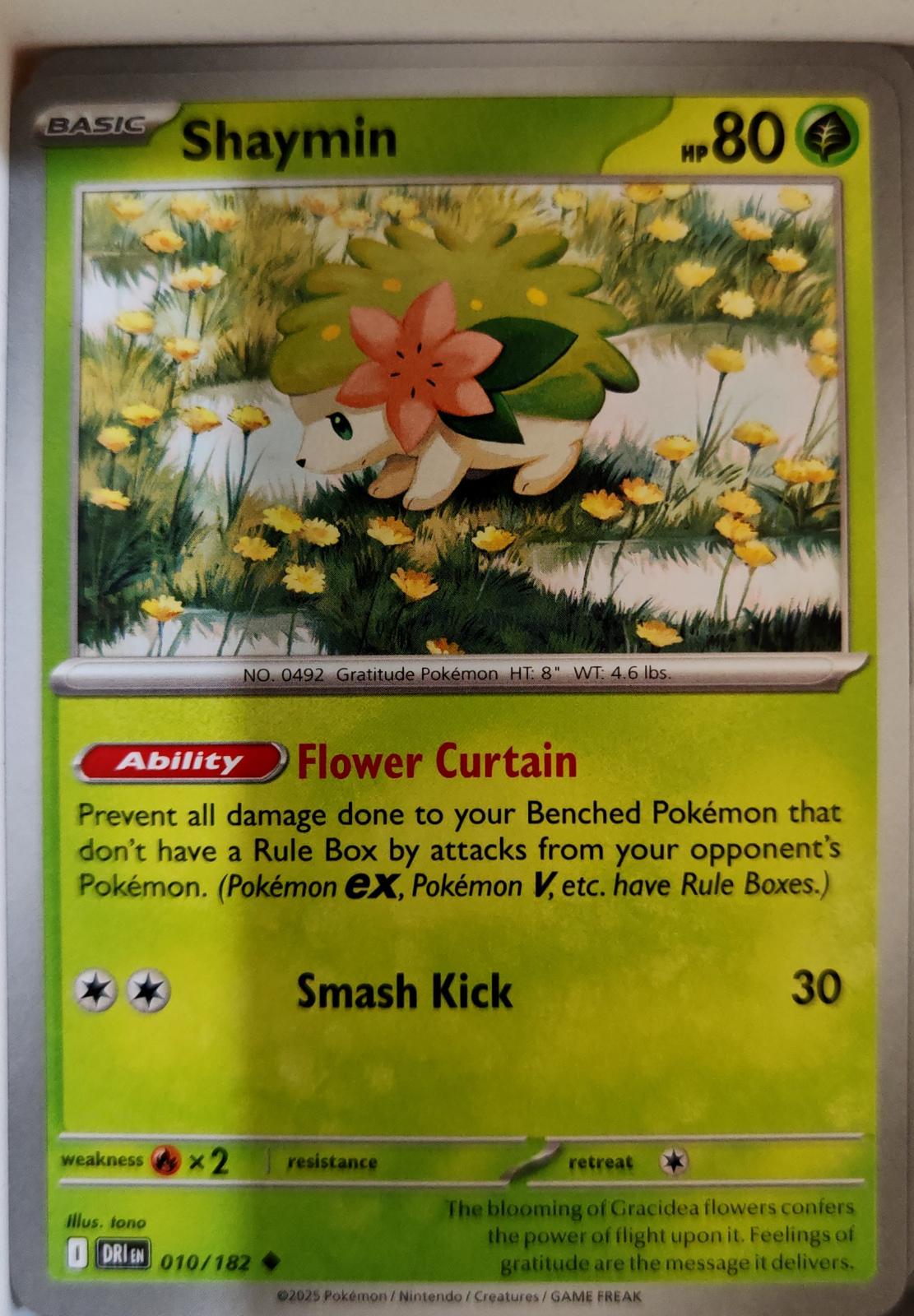 Shaymin - 010/182 - - DESTINED RIVALS - Pokemon - Uncommon | AA07-55