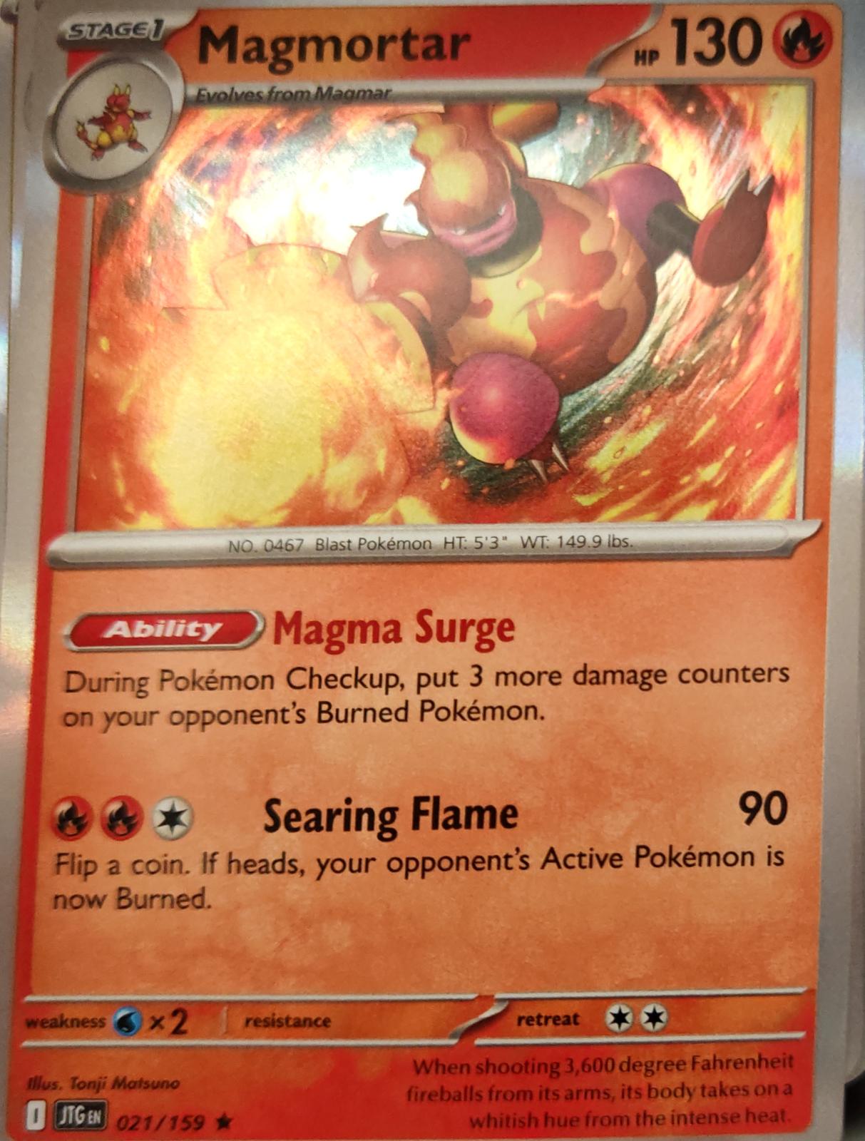 Magmortar - 021/159 - Holo - JOURNEY TOGETHER - Pokemon - Rare | AA13-67