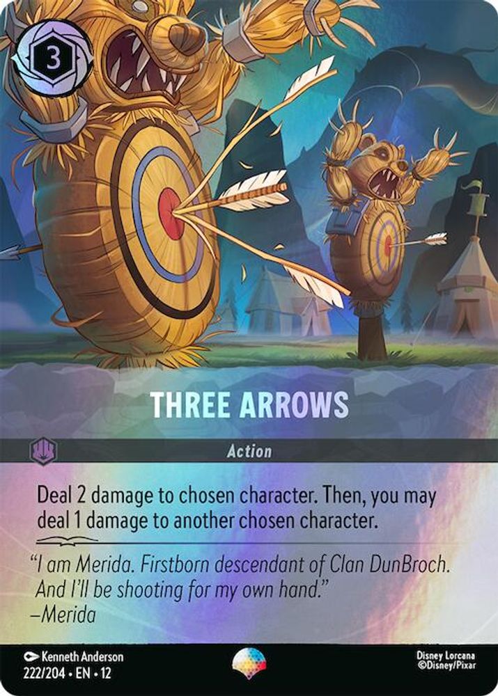Three Arrows (Epic) - 222/204 - Holo - WILDS UNKNOWN - Lorcana - Epic | LAA00-8
