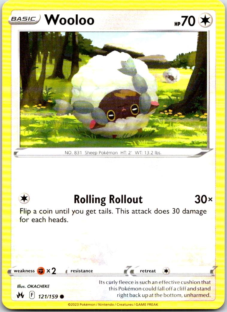 Wooloo - 121/159 - - CROWN ZENITH - Pokemon - Common | AA104-9