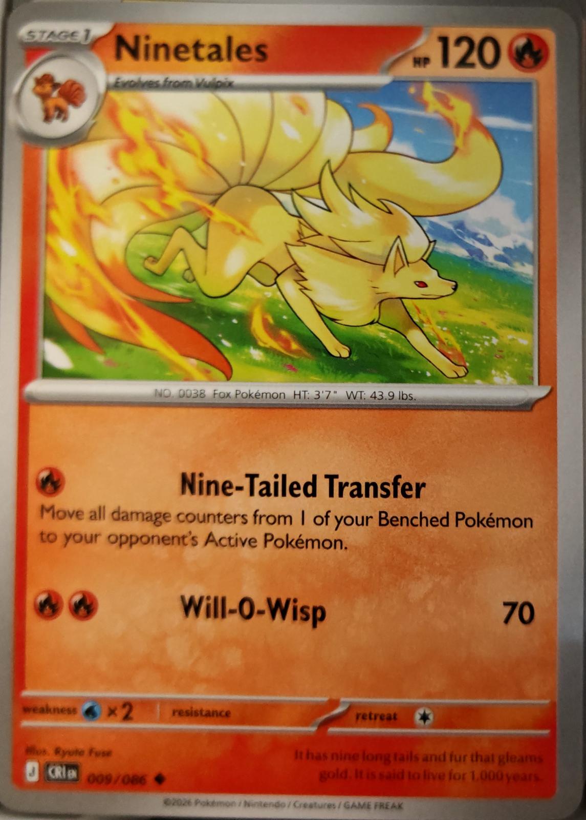 Ninetales - 009/086 - - CHAOS RISING - Pokemon - Uncommon | AA23-88