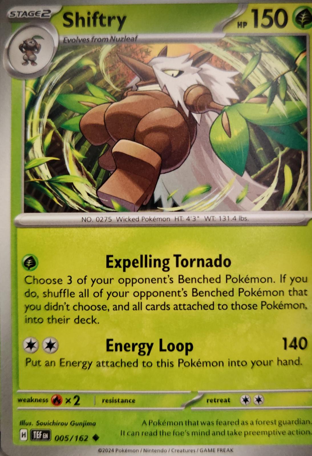 Shiftry - 005/162 - - TEMPORAL FORCES - Pokemon - Uncommon | AA03-92