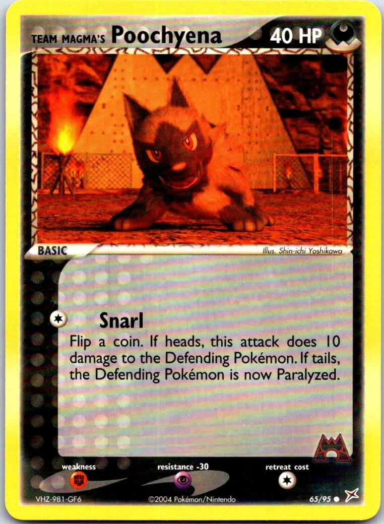 Team Magma's Poochyena - 65/95 - - TEAM MAGMA VS TEAM AQUA - Pokemon - | AB12-8