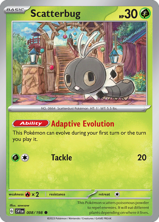 Scatterbug - 008/198 - - SCARLET & VIOLET - Pokemon - Common | AA48-116