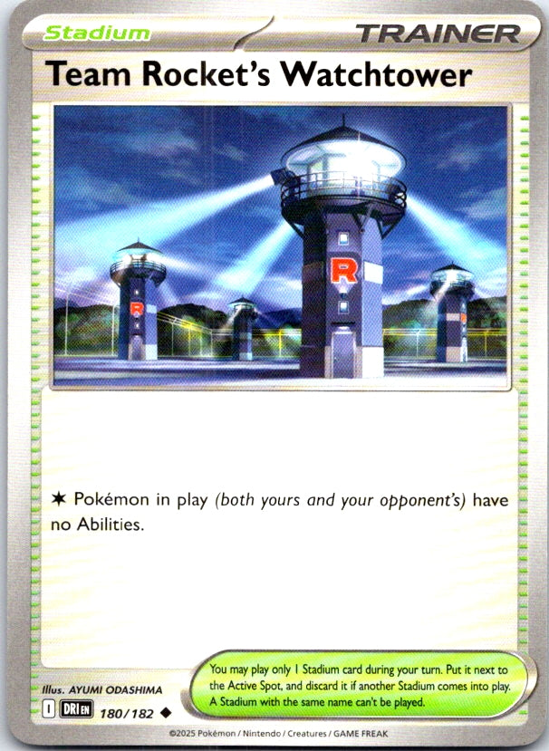 Team Rocket's Watchtower - 180/182 - - DESTINED RIVALS - Pokemon - | AC24-7
