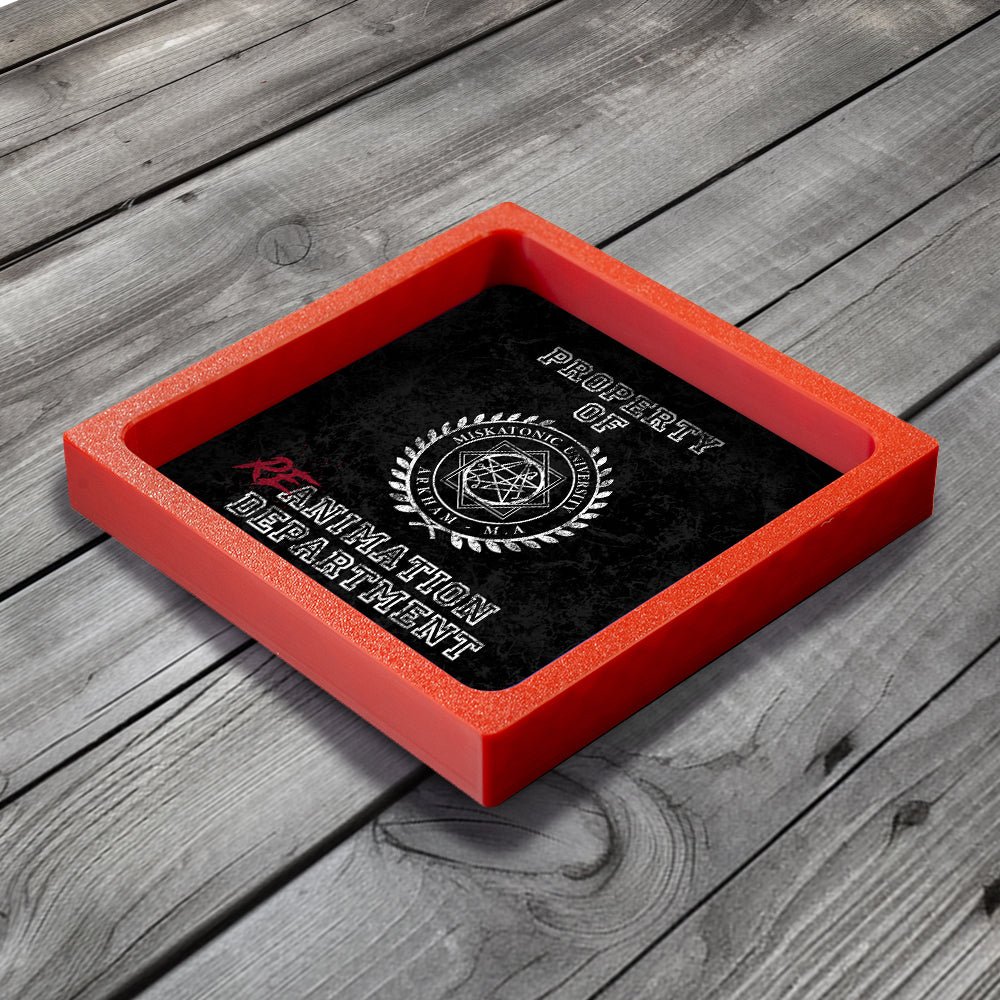 3D Printed Dice Tray - Arkham Horror Miskatonic University Board Game Tabletop Gaming Gifts Accessories, RPG D&D Dice