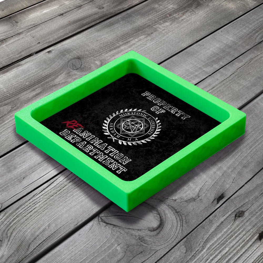 3D Printed Dice Tray - Arkham Horror Miskatonic University Board Game Tabletop Gaming Gifts Accessories, RPG D&D Dice