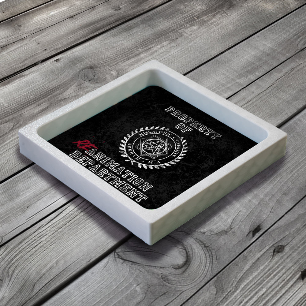 3D Printed Dice Tray - Arkham Horror Miskatonic University Board Game Tabletop Gaming Gifts Accessories, RPG D&D Dice