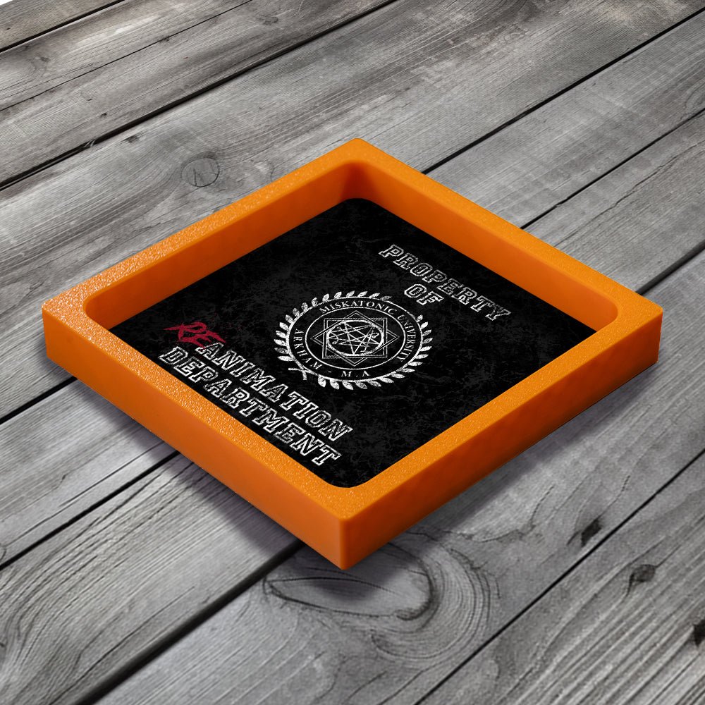 3D Printed Dice Tray - Arkham Horror Miskatonic University Board Game Tabletop Gaming Gifts Accessories, RPG D&D Dice