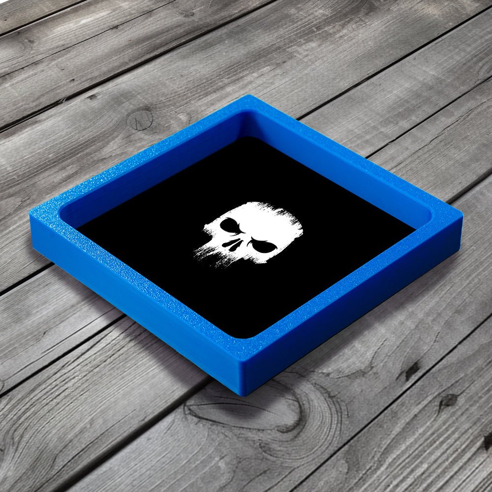 3D Printed Dice Tray - Black Skull (Warhammer Inspired) Board Game Tabletop Gaming Gifts Accessories, RPG D&D Dice
