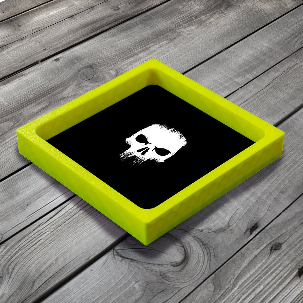 3D Printed Dice Tray - Black Skull (Warhammer Inspired) Board Game Tabletop Gaming Gifts Accessories, RPG D&D Dice