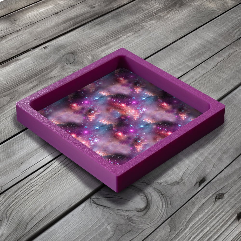 3D Printed Dice Tray - Space Nebula Board Game Tabletop Gaming Gifts Accessories, RPG D&D Dice