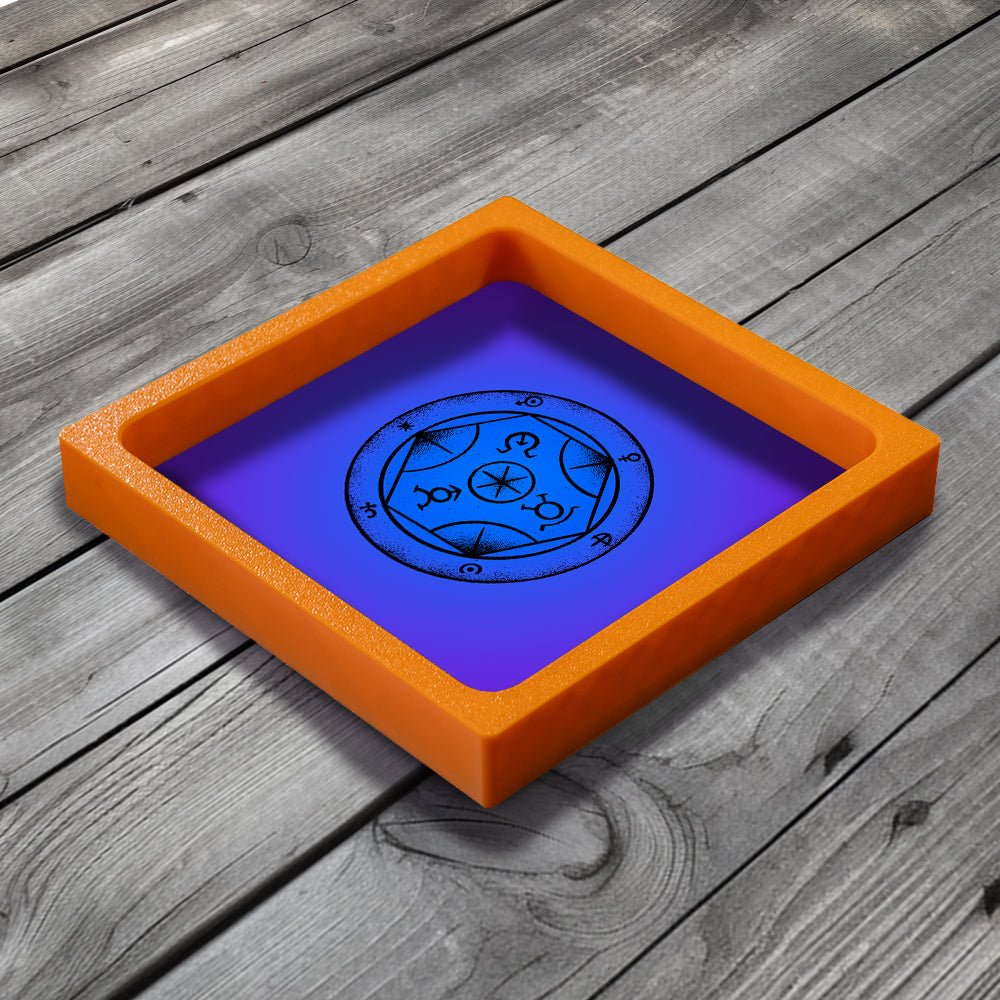3D Printed Dice Tray - Transmutation Tablet Wizard Board Game Tabletop Gaming Gifts Accessories, RPG D&D Dice