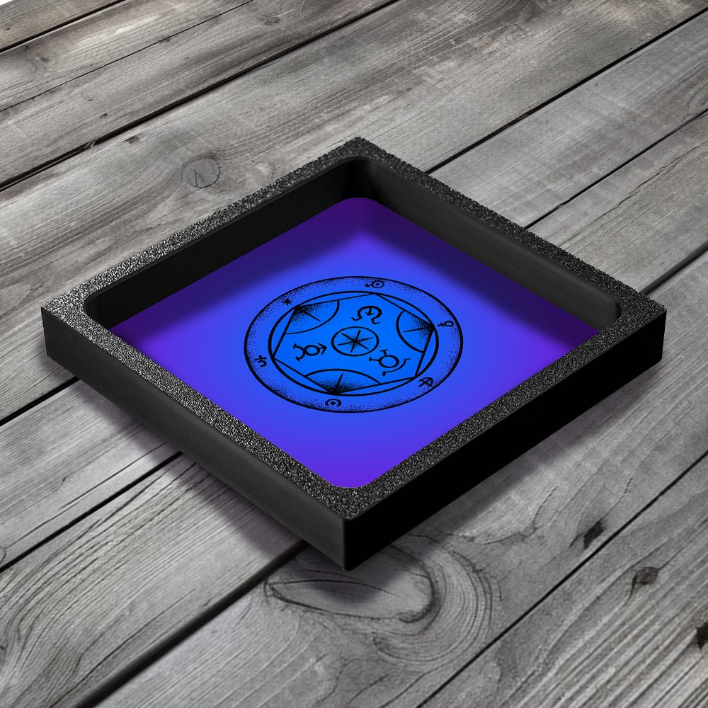 3D Printed Dice Tray - Transmutation Tablet Wizard Board Game Tabletop Gaming Gifts Accessories, RPG D&D Dice